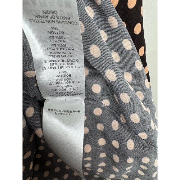CHLOÉ Brown Polka-dot Printed Button Down Blouse In Multi Size S 36 Silk Accents - Picture 9 of 9